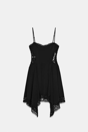SHORT LACE DRESS - Black by Zara - Image 4