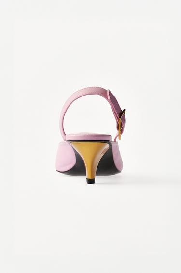 LEATHER SLINGBACK SHOES WILLY CHAVARRIA X ZARA - Pink by Zara - Image 4