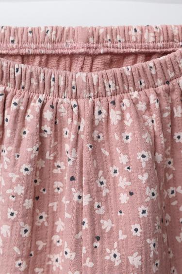 PANTALON DE JOGGING À IMPRIMÉ FLEURS - Rose de Zara - Image 2
