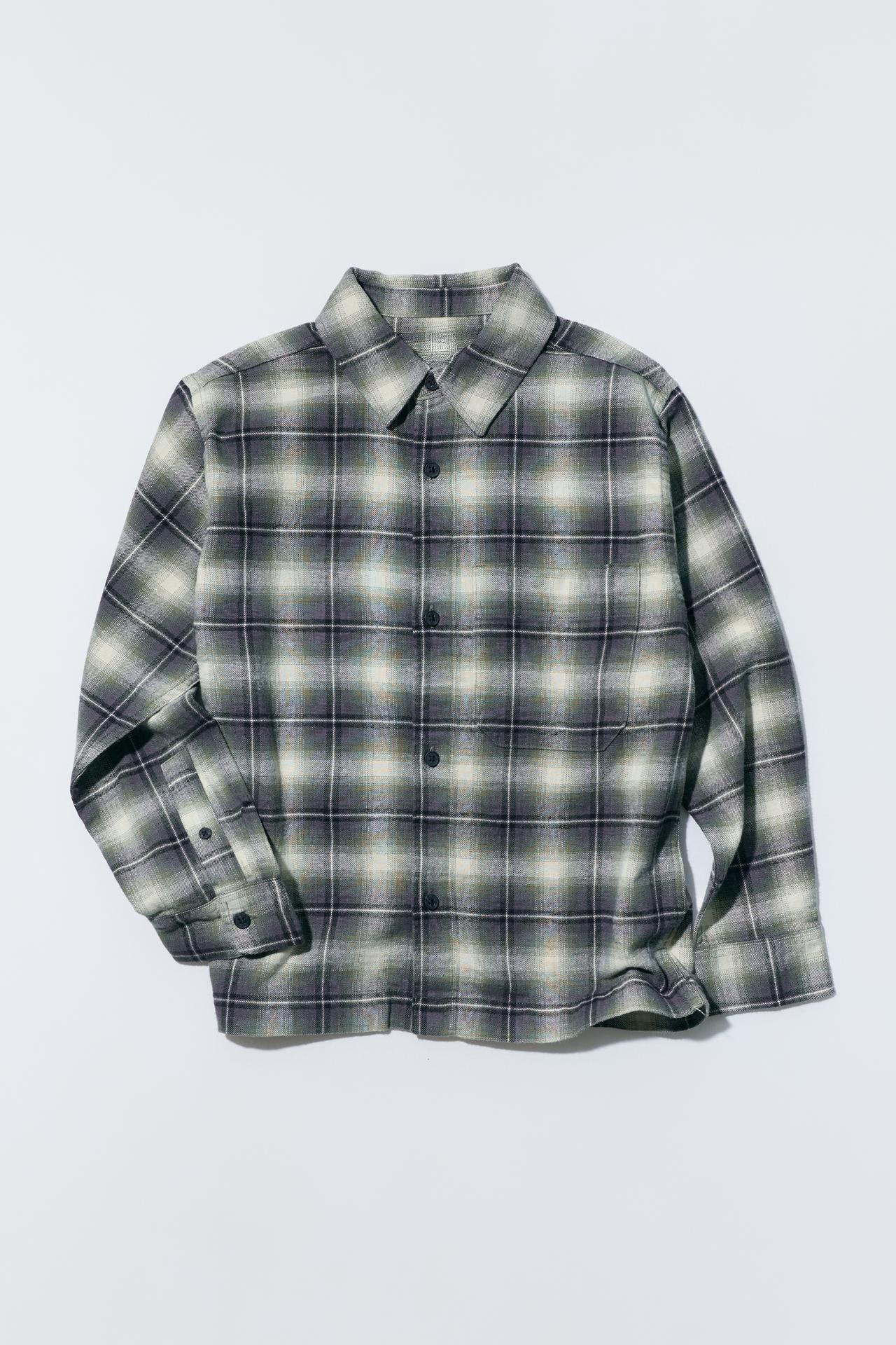 PLAID SHIRT — Navy blue