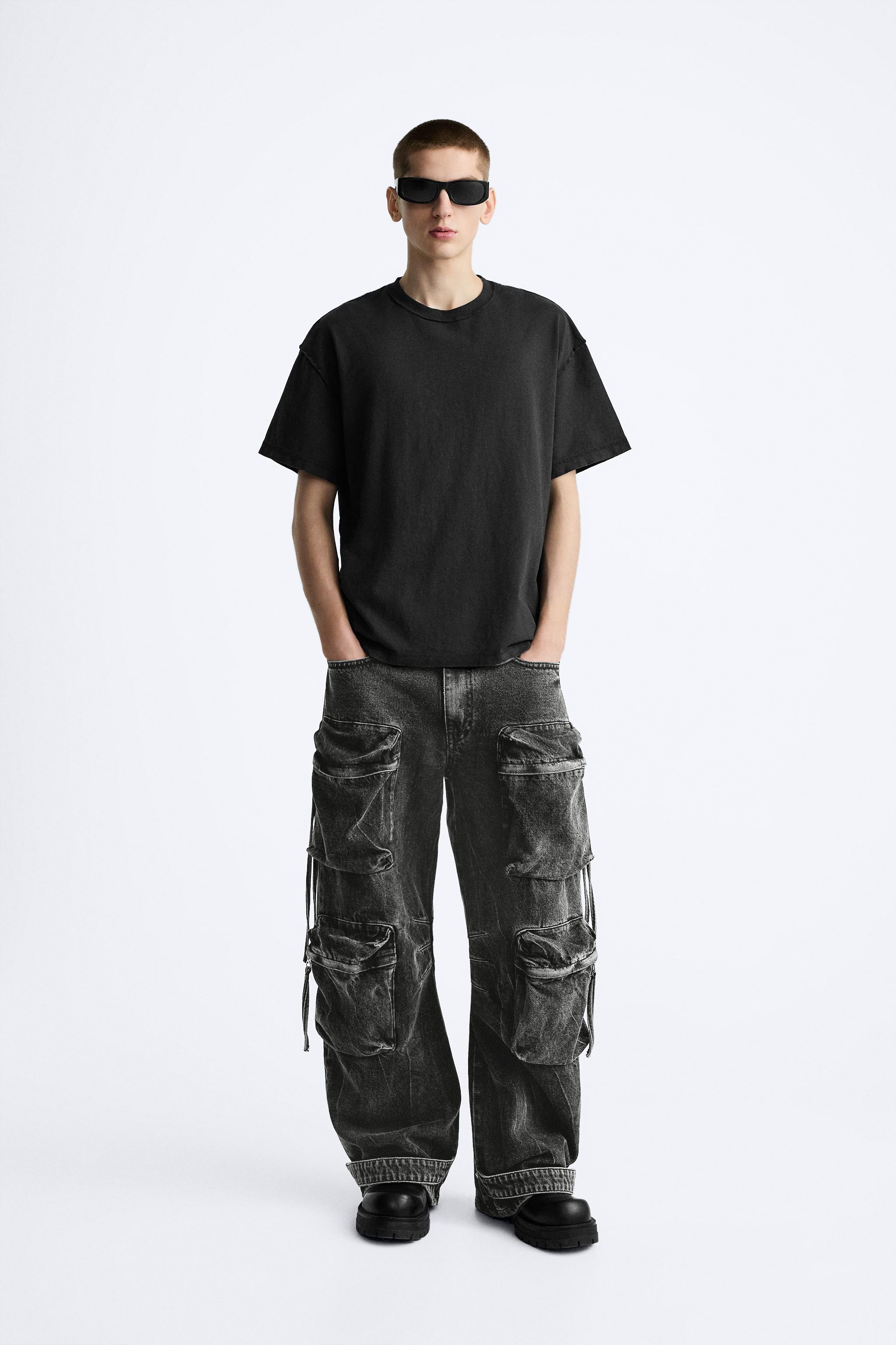 UTILITY POCKET JEANS Black ZARA United States