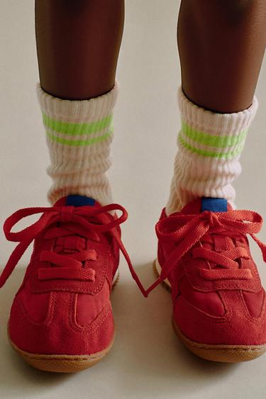 Zara SOFT SNEAKERS - Red