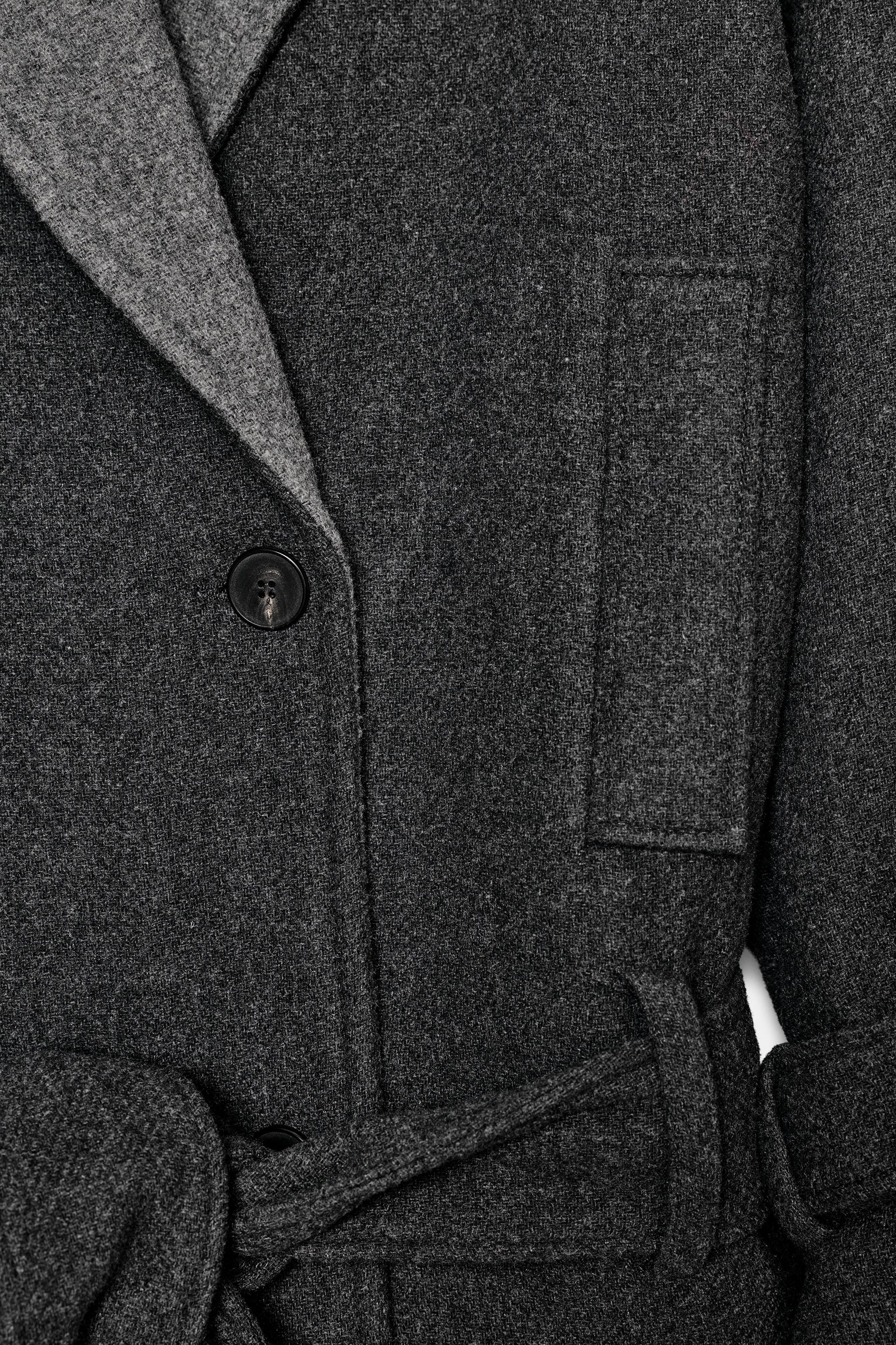 ZW COLLECTION LIMITED EDITION ショートコート ベルト付き - グレー