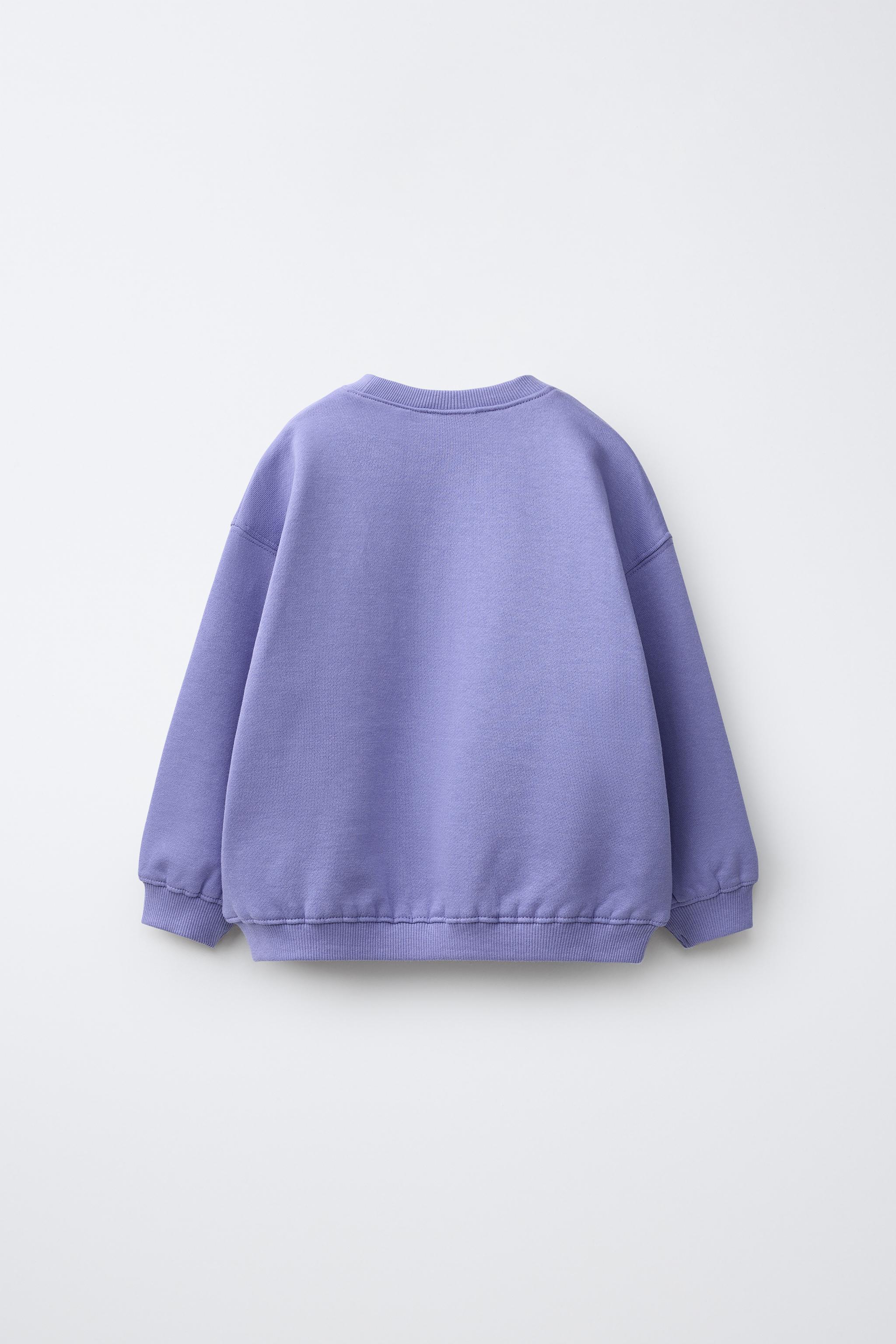 DAISY EMBROIDERED FLEECE SWEATSHIRT