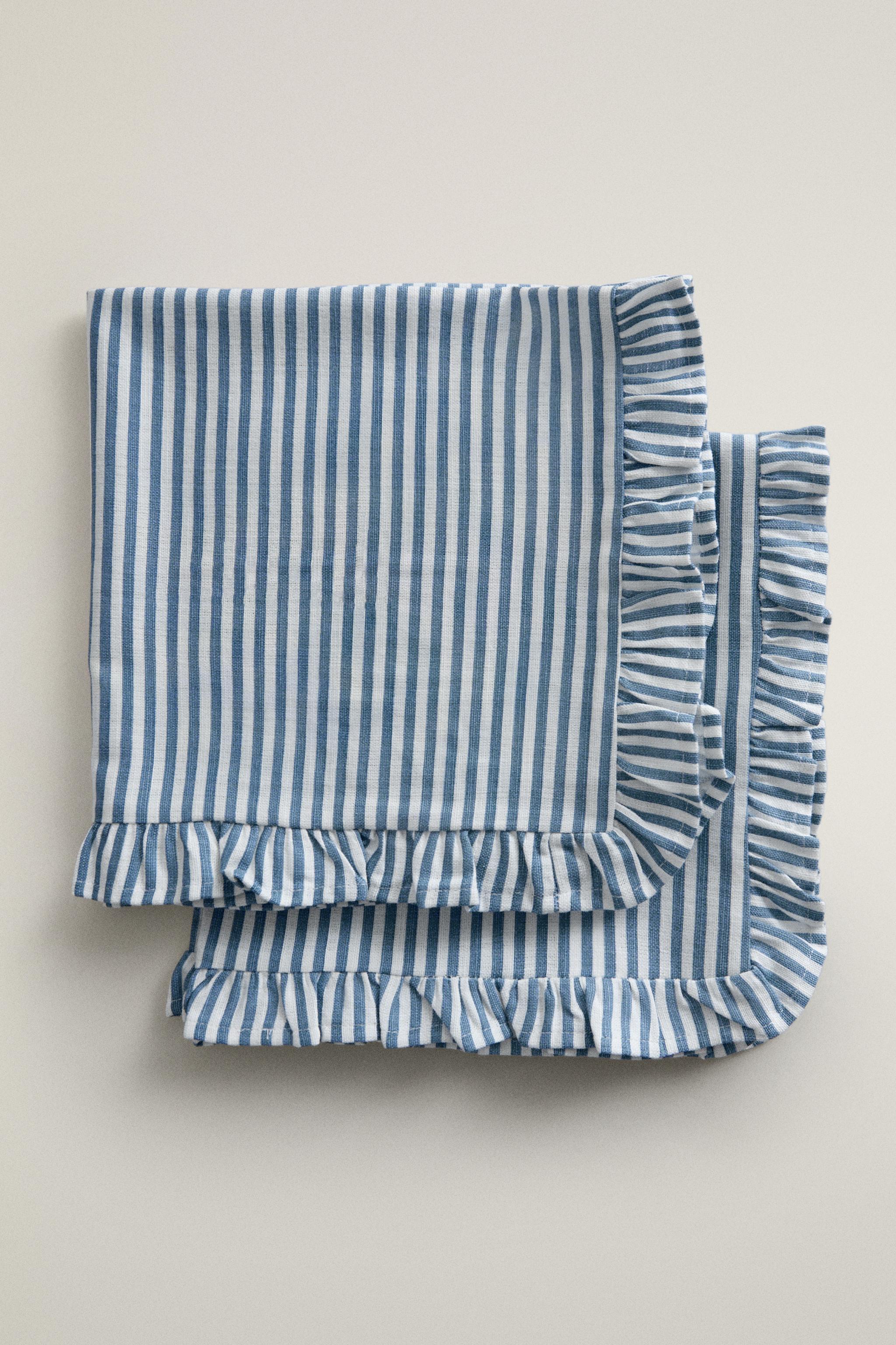 COTTON NAPKINS WITH RUFFLES (PACK OF 2)