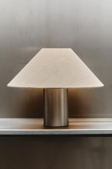 ABAJUR DE MESA METAL - Prata da Zara