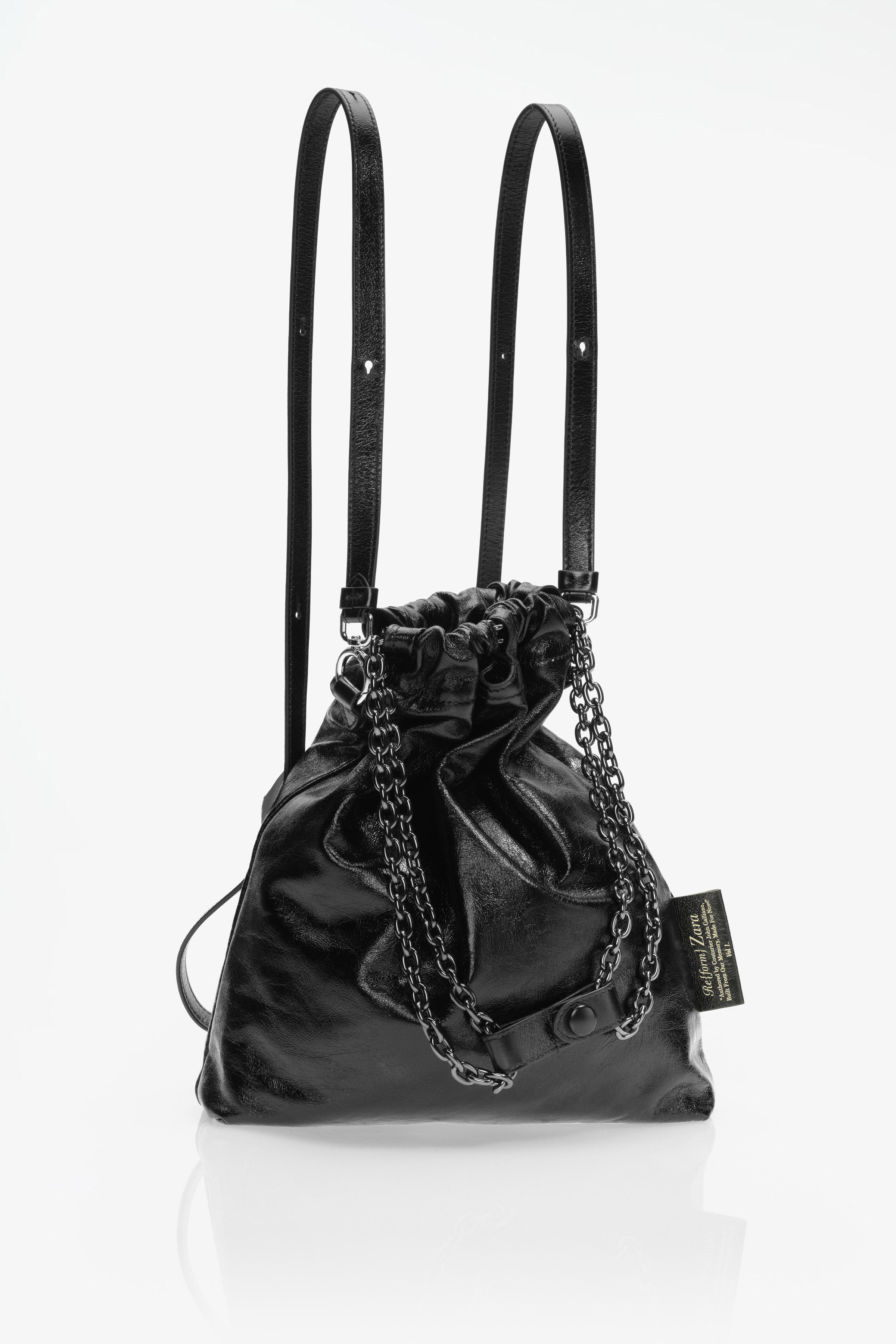 LIMITED EDITION TRI-CHIC SMALL LEATHER BAG - Black | ZARA United