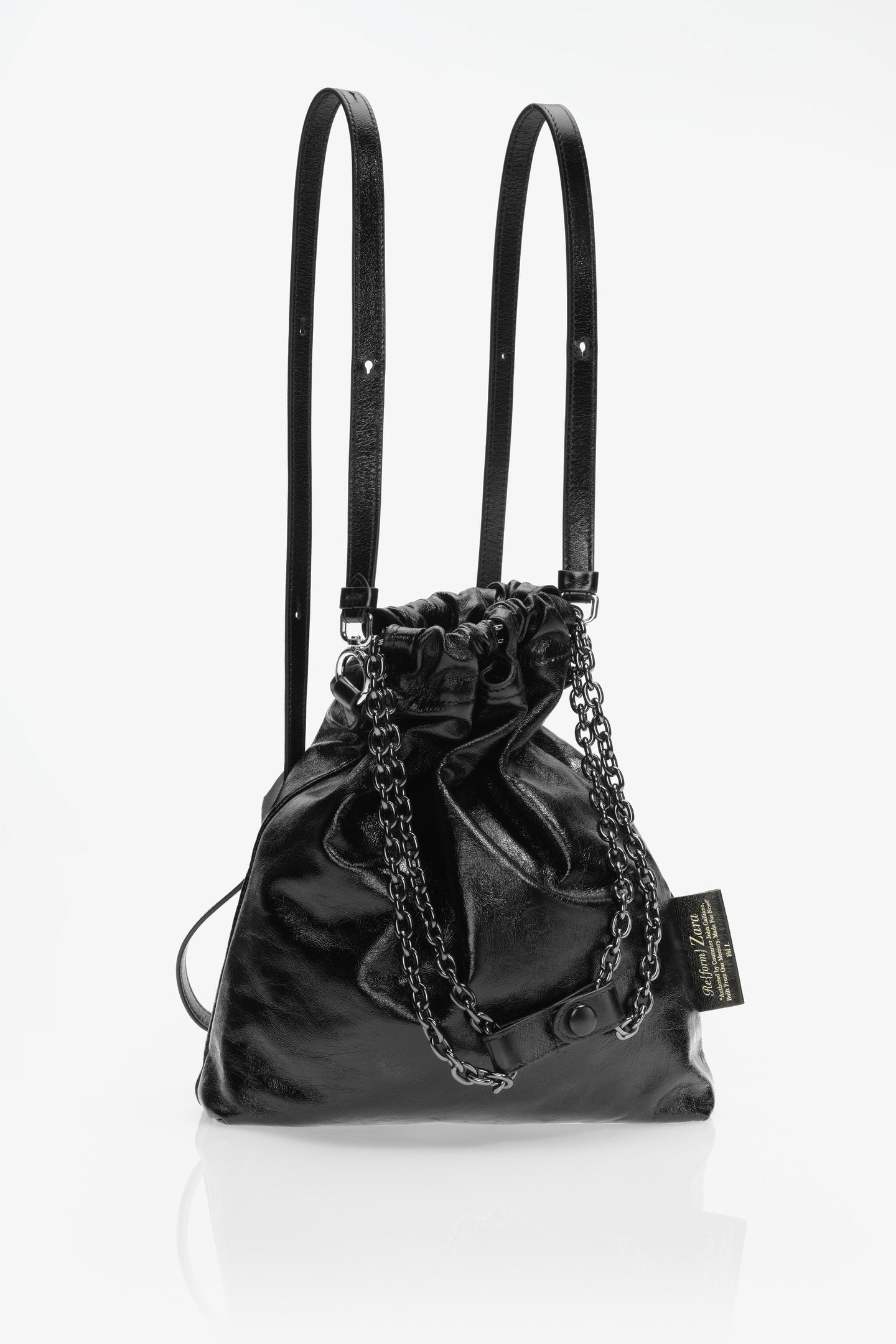 Женская сумка Zara Limited Edition Tri-Chic Small Leather, цвет: Чёрный — фото 2