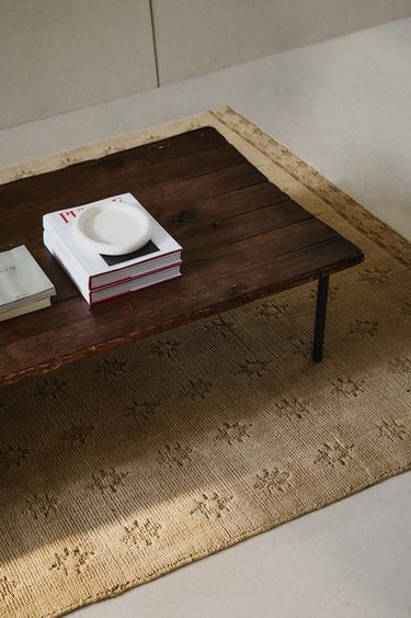 DIAMOND WOOL RUG - Beige by Zara