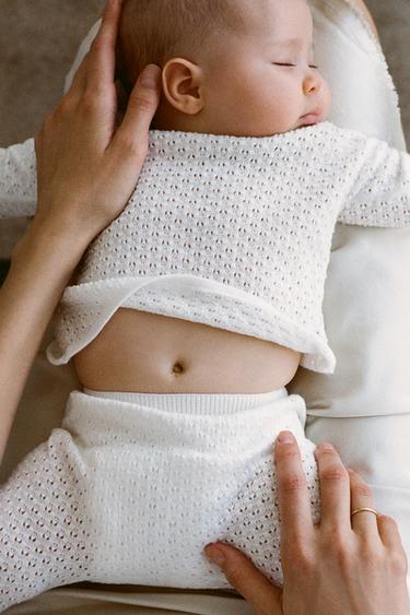 OPEN-KNIT TROUSERS - White by Zara - Image 7