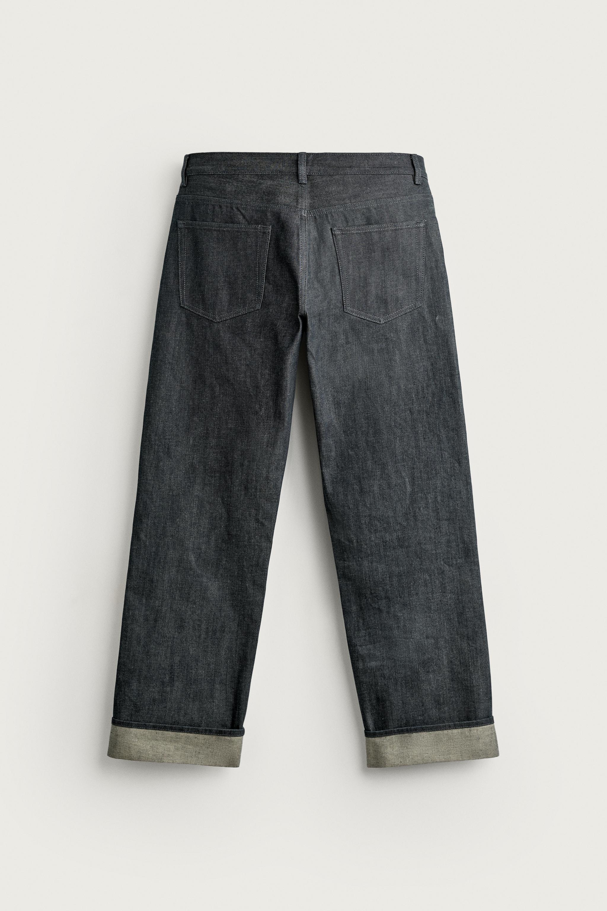SELVEDGE CUFFED STRAIGHT-FIT JEANS