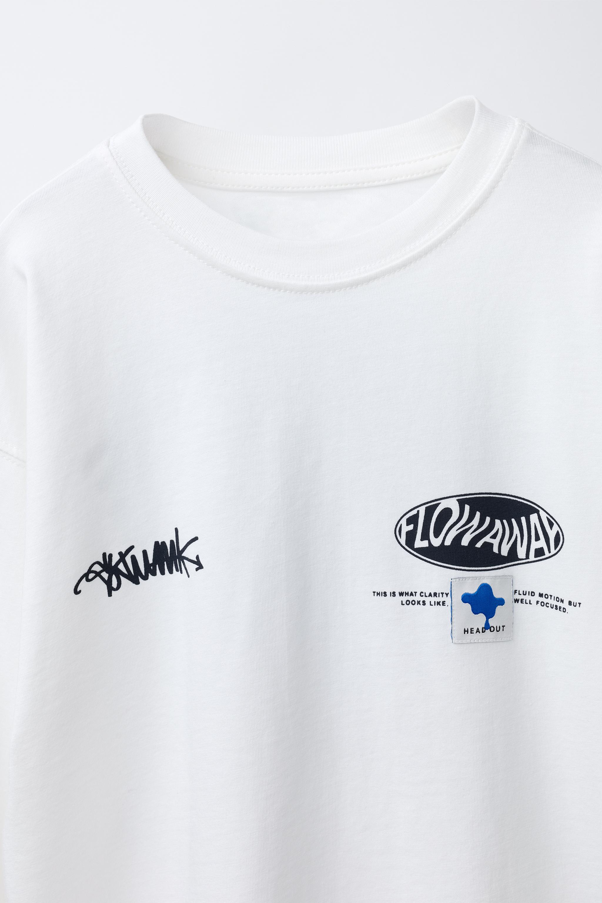 TEARDROP PRINT T-SHIRT - White | ZARA United States