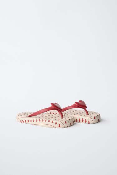 SANDALES DE BAIN CŒUR - Rouge de Zara - Image 1