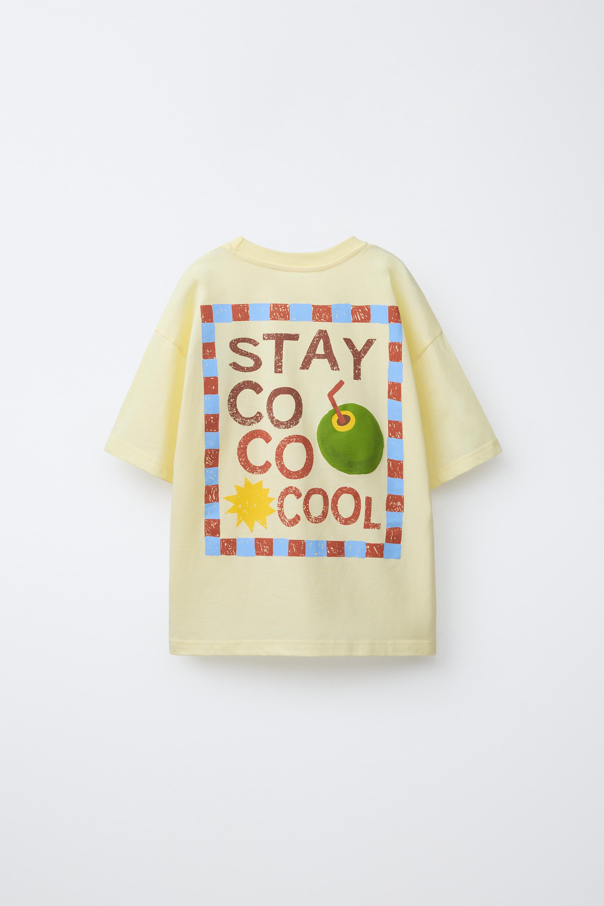 Детские футболки Zara COCONUT PRINT T-SHIRT — фото 3