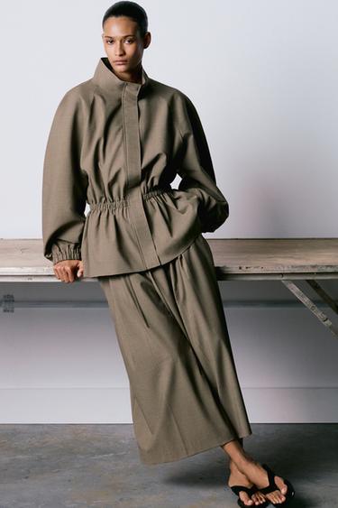 PANTALÓN CULOTTE ZW COLLECTION - Beige-marro de Zara