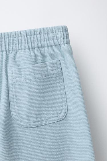 PANTALON BALLOON WAFFLE - Bleu de Zara - Image 3