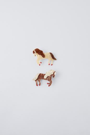 플랫 프론트 2개 세트 (말) - Zara의 브라운 - 이미지 0