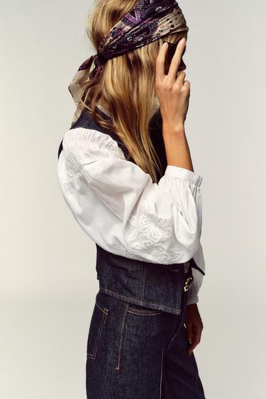 GILET EN JEAN Z1975 - Bleu de Zara - Image 3