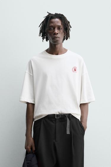 PRINTED TEXT T-SHIRT - White by Zara