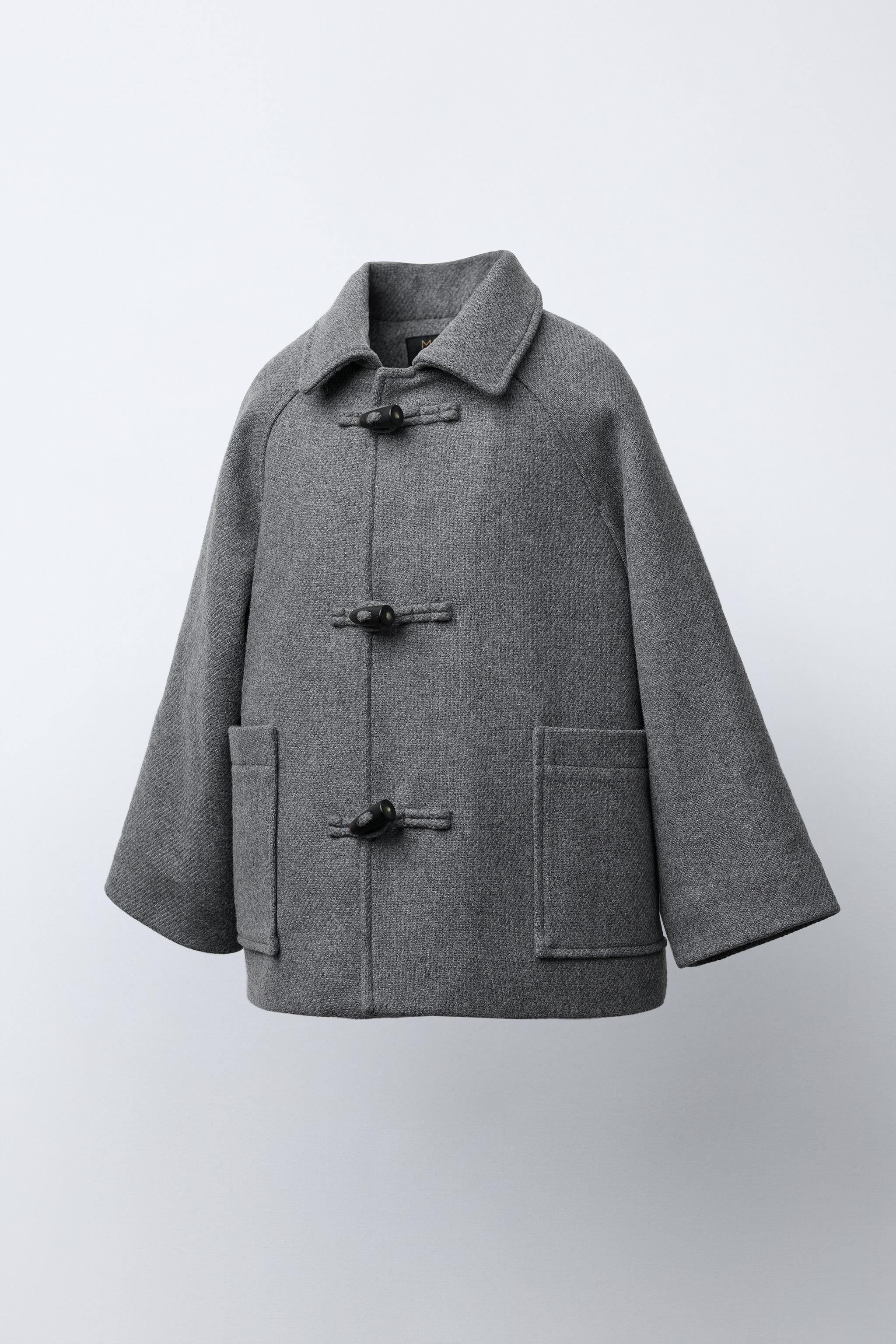 MELANGE COAT WITH WOOL FIREMAN CLASPS