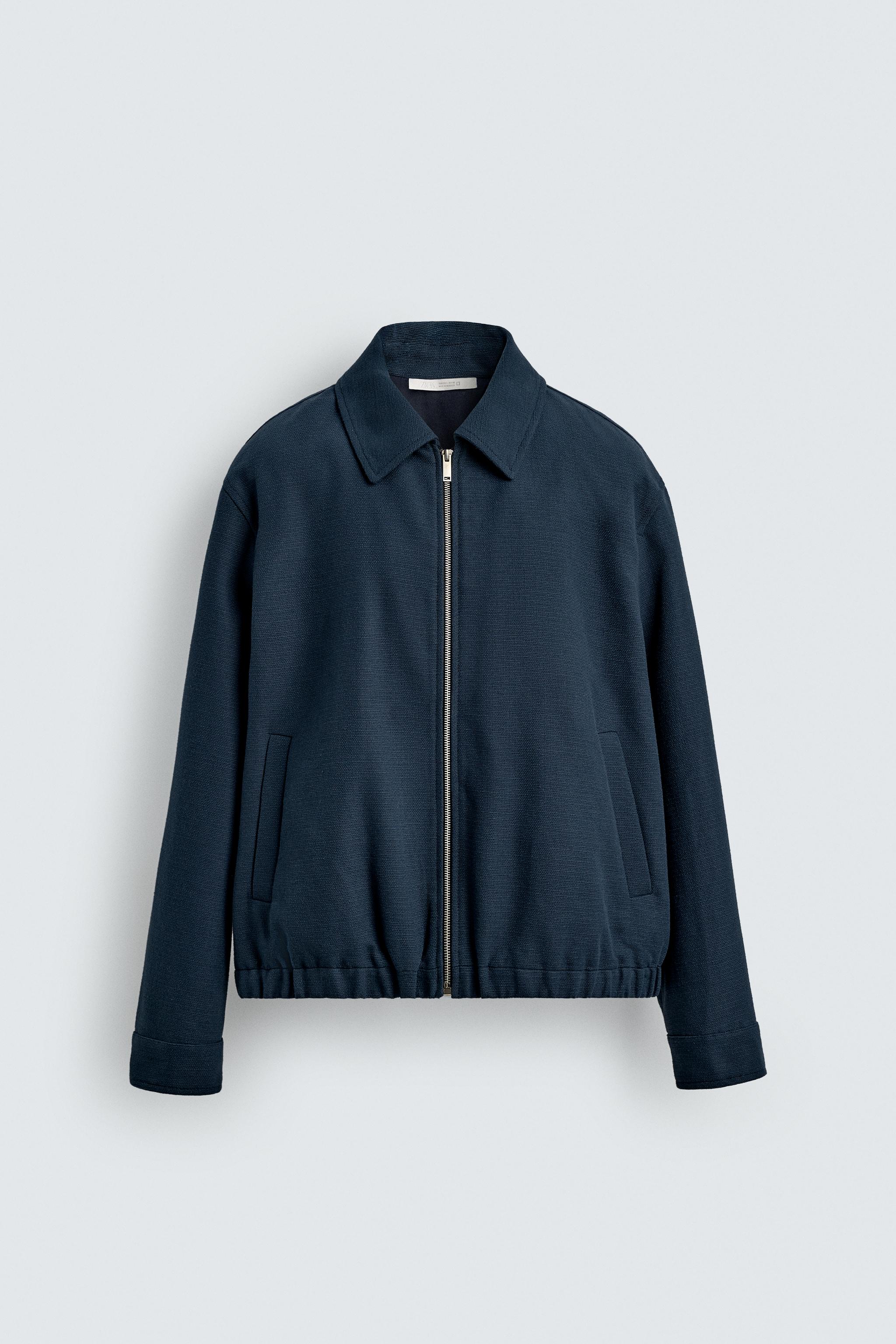 JAQUETA COM ESTRUTURA E BOLSOS - Petróleo | ZARA Brasil