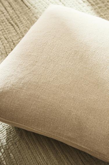 JUTE AND COTTON CUSHION COVER - Ecru by Zara - Image 5