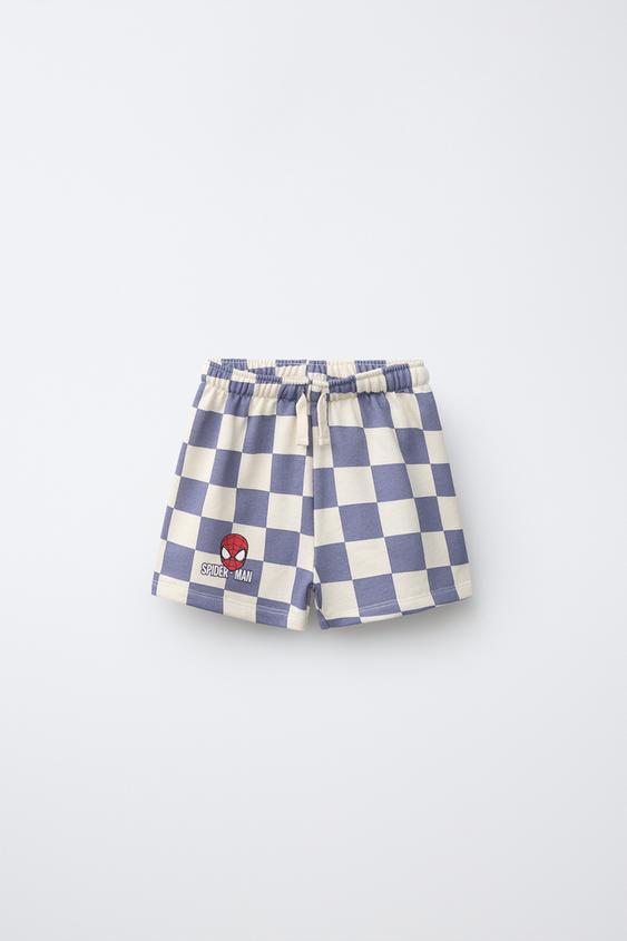 SPIDER-MAN © MARVEL CHECK SHORTS - Grey / Beige de Zara - Imagen 0