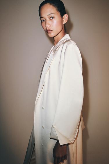 ZW COLLECTION BELTED COAT - Ecru by Zara