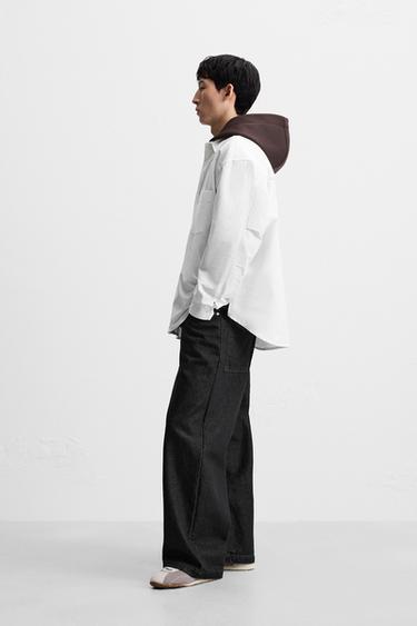 CHEMISE OVERSIZE OXFORD - Blanc de Zara - Image 3