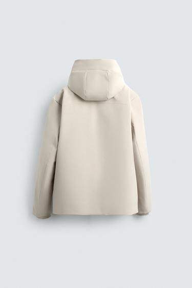 TECHNICAL HOODED JACKET - Oyster-white by Zara - Image 7