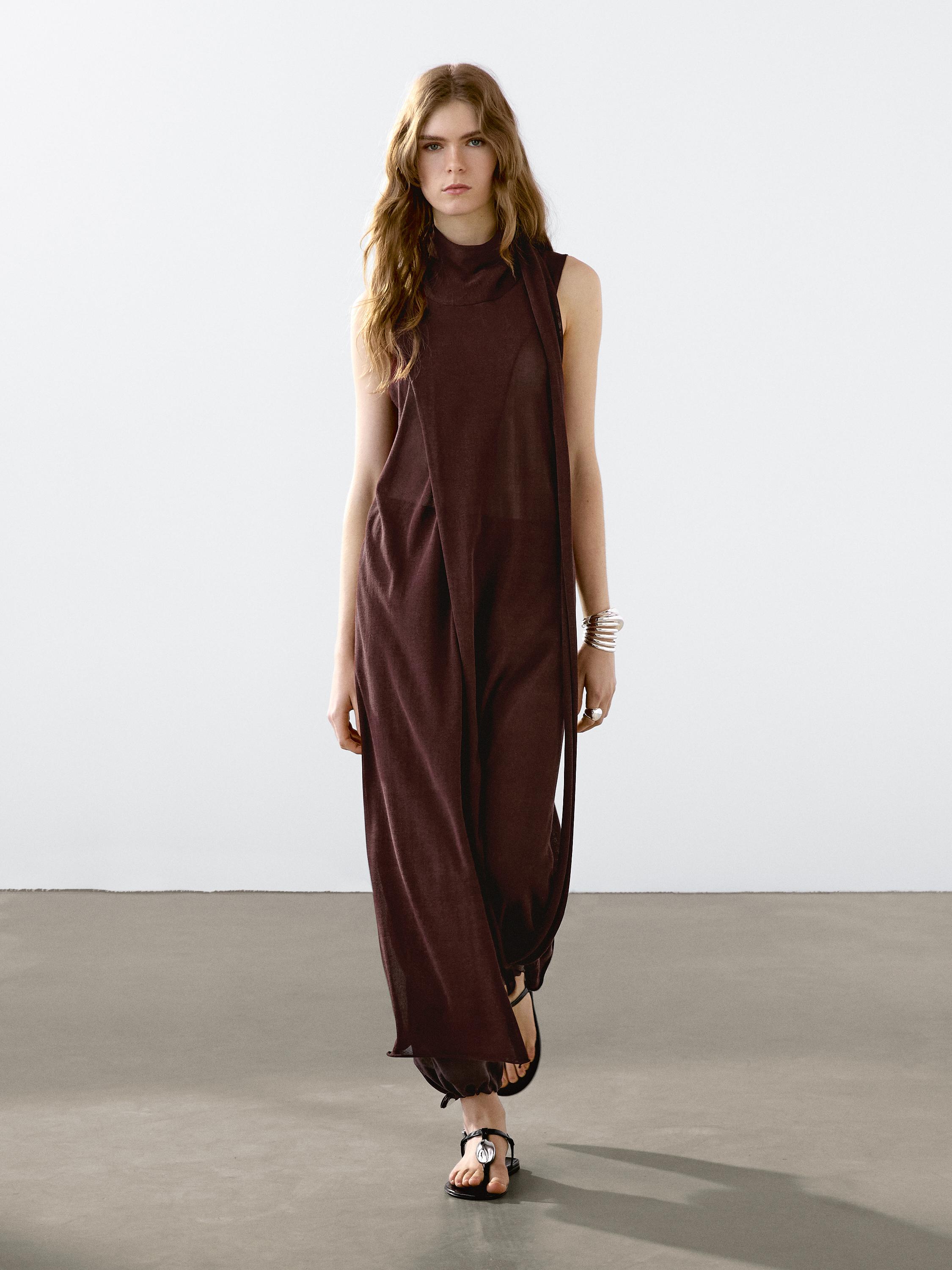 Long dress with scarf detail - various | ZARA United States