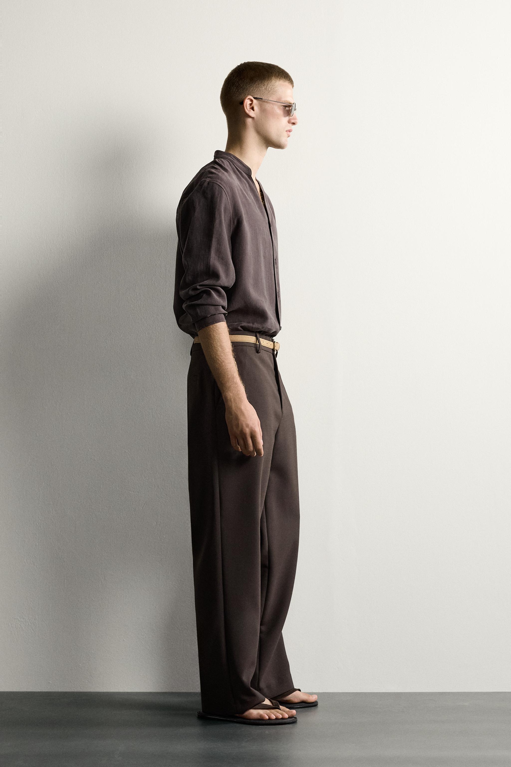 Zara RELAXED FIT DÖKÜMLÜ GÖMLEK görsel 4