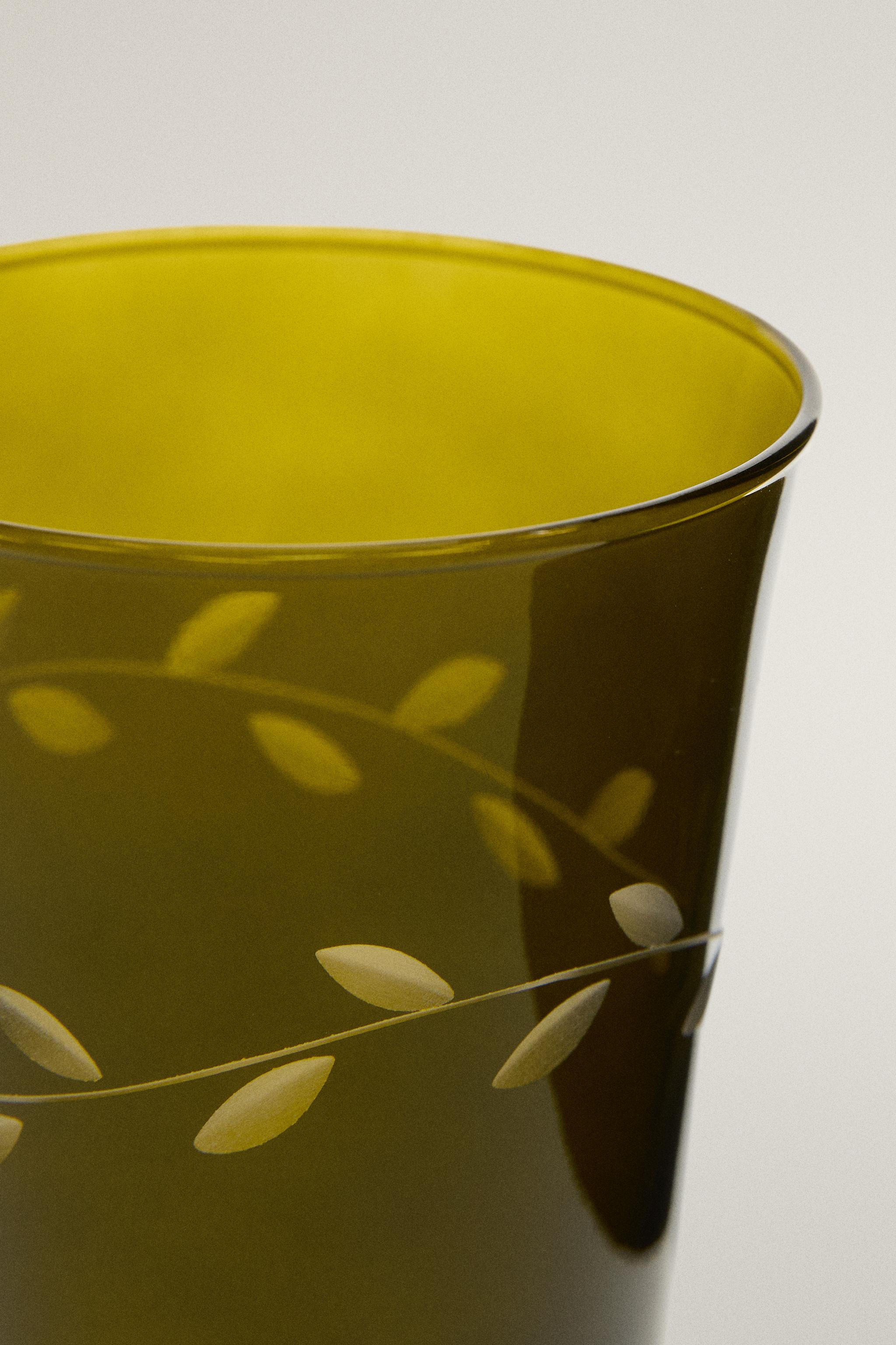 VERRE EN VERRE FEUILLES DE NOËL