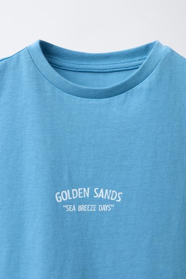 SLOGAN SLEEVELESS T-SHIRT - Blue by Zara - Image 2
