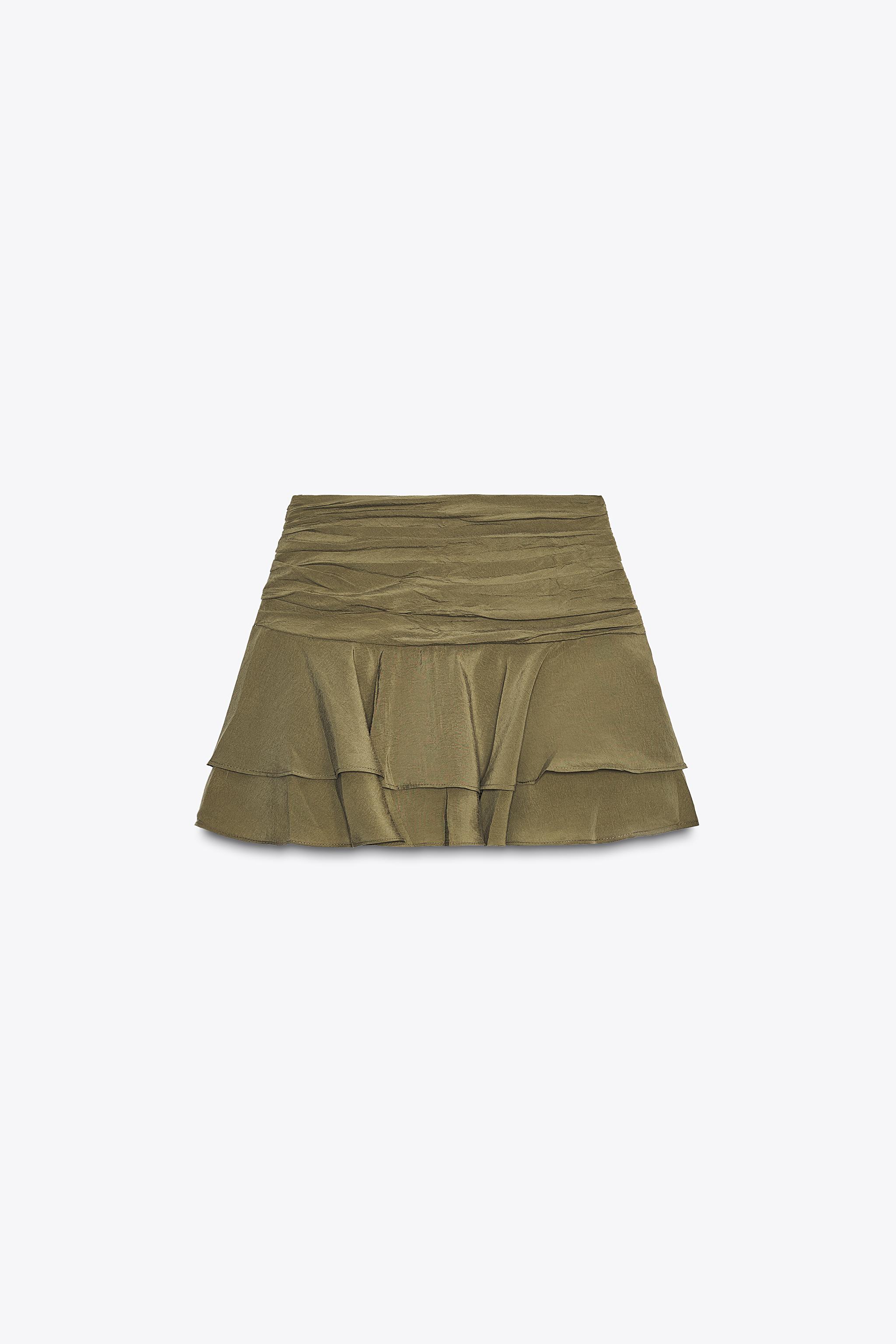 JUPE-CULOTTE À VOLANTS