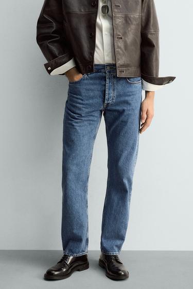 JEANS STRAIGHT ANKLE FIT - Azul de Zara