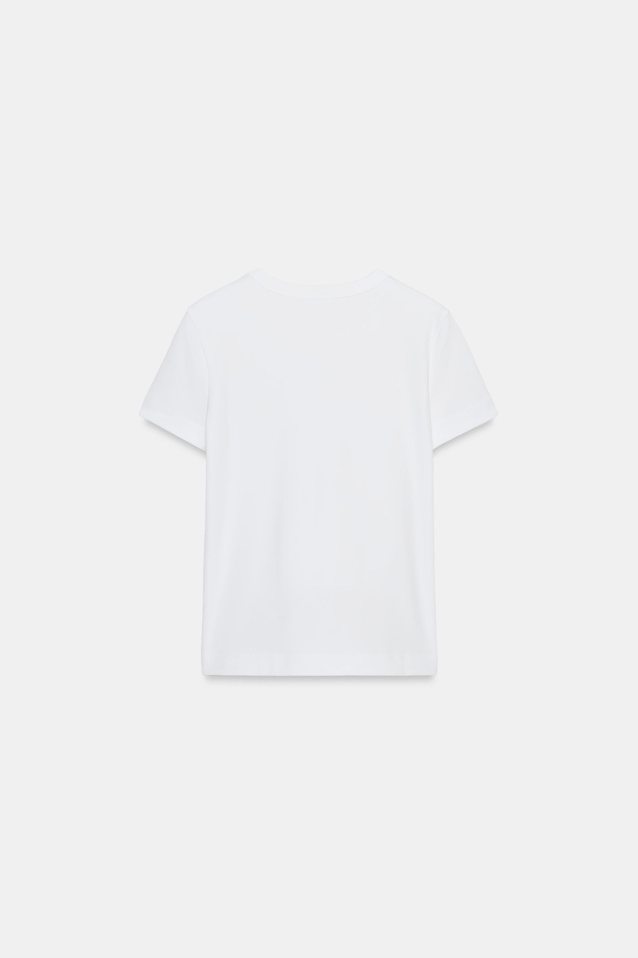 Zara İNTERLOK KISA KOLLU T-SHIRT görsel 6