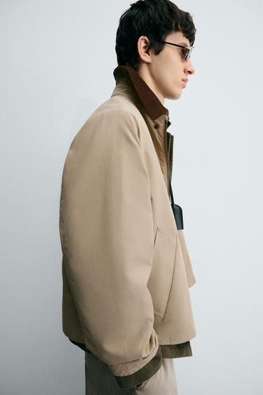 BLOUSON TECHNIQUE COL CONTRASTANT - Beige de Zara - Image 6