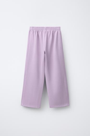 WIDE-LEG TROUSERS WITH MODAL - Mauve by Zara - Image 1