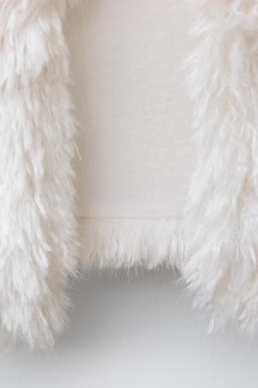 VESTE EFFET FOURRURE - Blanc de Zara - Image 7