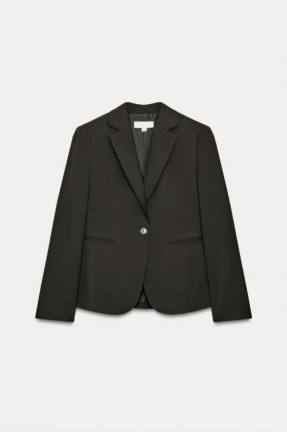 TAILORED BLAZER WITH SHOULDER PADS - Brown by Zara - Image 4