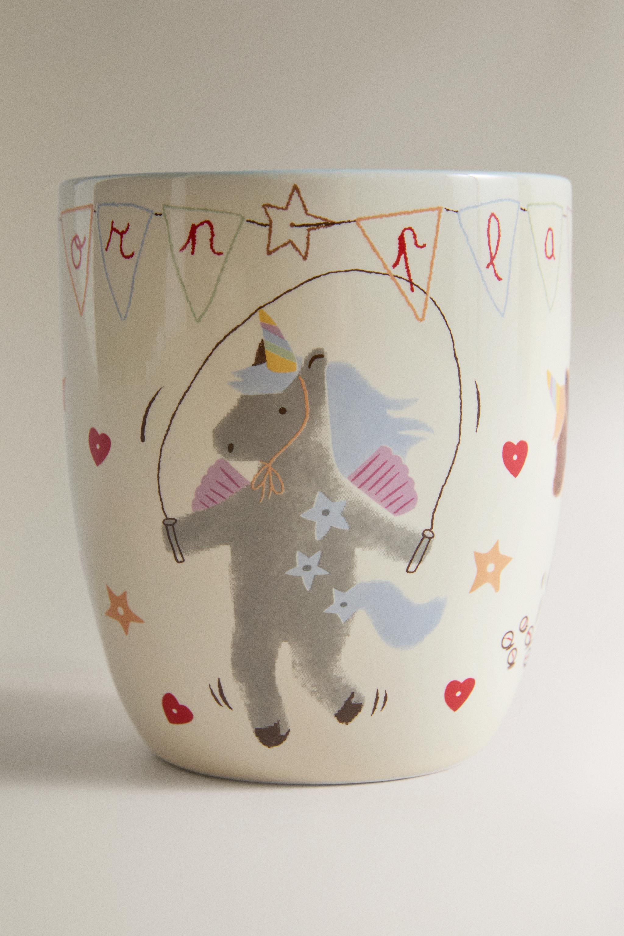 Zara KIDS' CERAMIC UNICORN CUP — фото 4