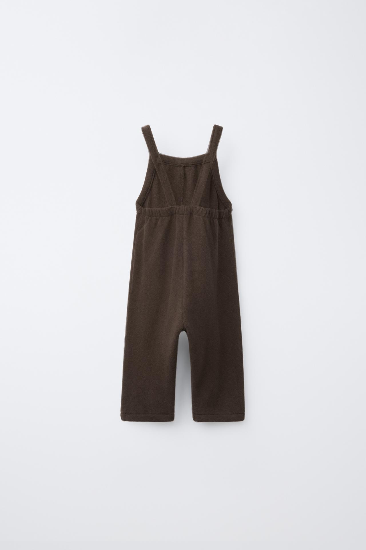 SOFT TOUCH LONG OVERALLS — Brown