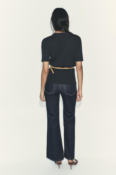Z1975 HIGH-WAIST FLARE JEANS - Blue by Zara - Image 3