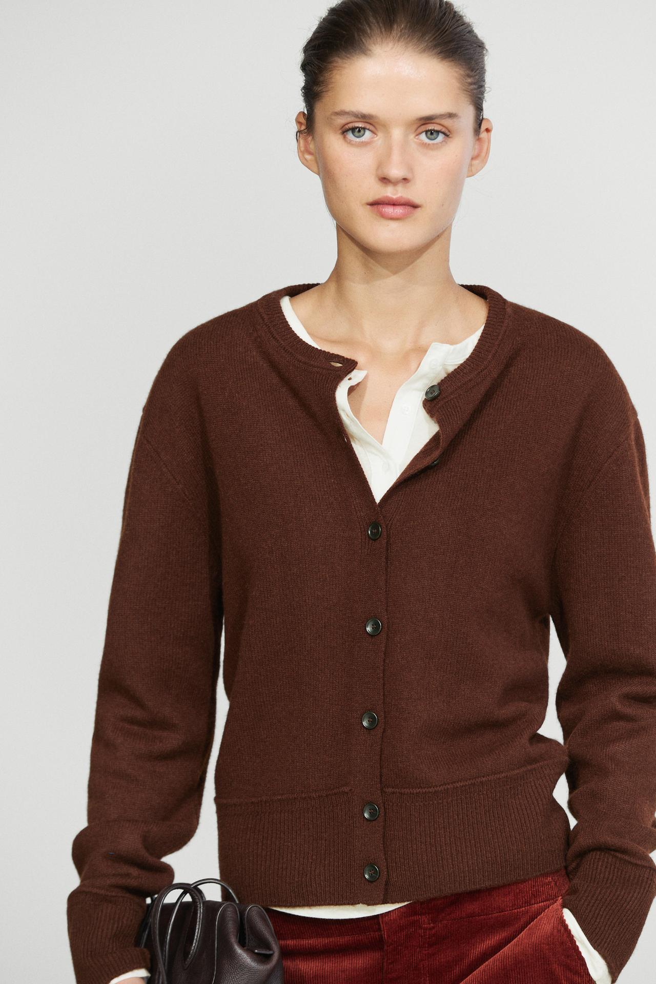 100% Wool Short Knit Cardigan — various