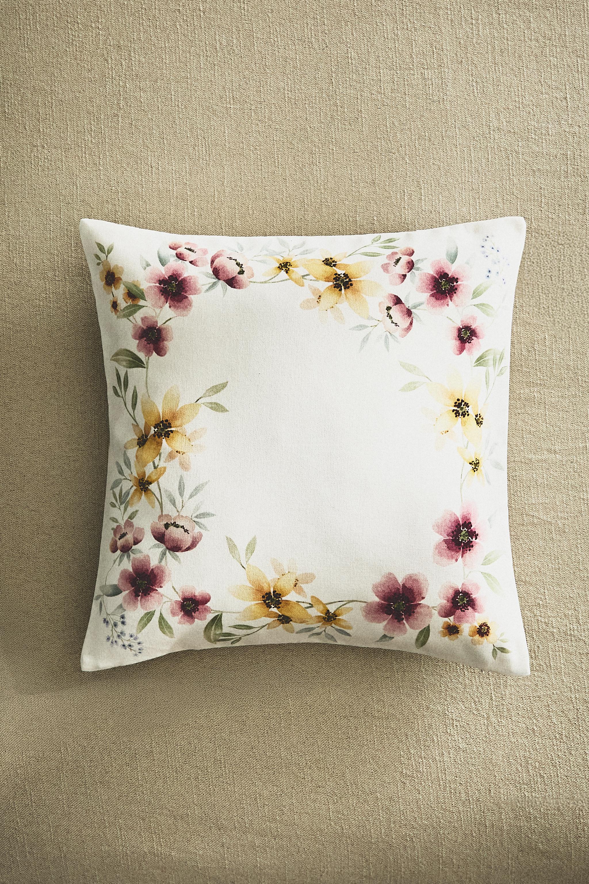 HOUSSE DE COUSSIN IMPRIMÉ FLORAL