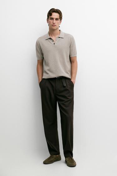 Zara 100% Cotton Short Sleeve Knit Polo - 847 - Image 0