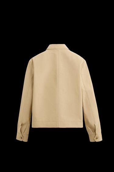 JACKET WITH BOUND SEAMS - Mid-camel by Zara