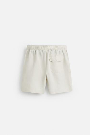100% HEMP BERMUDA SHORTS - Sand by Zara - Image 7