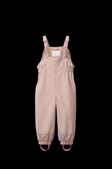 GUMMIERTE, WASSERABWEISENDE LATZHOSE MIT FLEECEFUTTER - Rosa von Zara